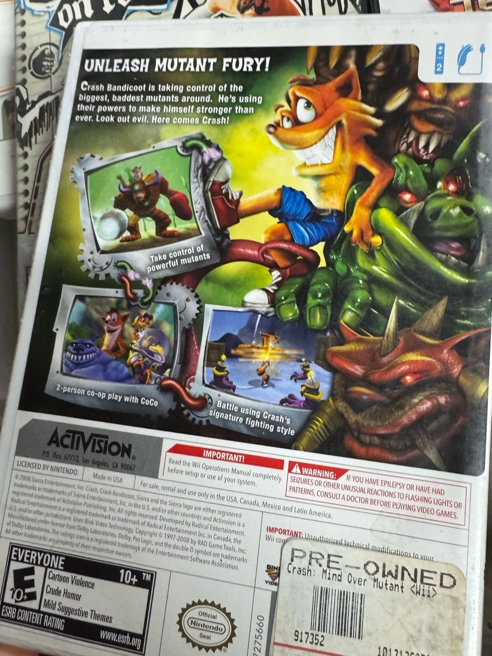 Crash Mind over Mutant for Nintendo Wii